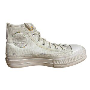Converse Chuck Taylor All Star Lift Hi Top Embroidered Floral Sneakers Womens 9